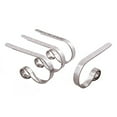 thumbnail image 2 of Haute Decor The Original MantleClip Stocking Holder, 4-pack, White Snowflake Design, Silver, 2 of 9