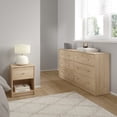 thumbnail image 6 of Tvilum Studio 3-Piece Bedroom Set - 6 Drawer Double Dresser And Nightstand Set Of 2, Jackson Hickory, 6 of 11