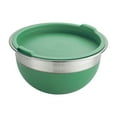 thumbnail image 4 of Tramontina 10-Piece Stainless Steel Mixing Bowl Set with Lid, High Wall with Mint Green Silicone Sides, Dishwasher Safe, 4 of 8