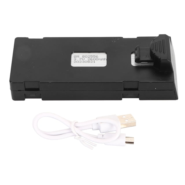 3,7 V 2600 mAh UAV batería de litio portátil Quadcopter batería de litio para E88 E88PRO E525 E99 E99PRO P1 P5PRO K3 S1 P8 S98 negro