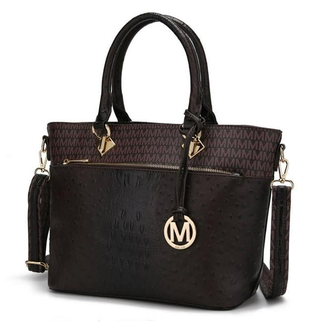 MKF Collection by Mia K. Grace Signature & Mia K. Sac Fourre-Tout Embossé Croco - Marron Chocolat