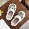 thumbnail image 6 of Fuzzy Slippers For Women Couple Winter Cute Cow Pattern Cartoon Warm Padded Slippers Warm Cozy Winter House Slippers Bedroom Indoor House Shoes, 6 of 7