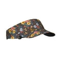 thumbnail image 2 of Daiia Colorful Flowers with Butterfly Pattern Sport Sun Visor Hats Visor Cap Adjustable Empty Top Baseball Cap Cotton Ball Caps for Women and Men, 2 of 8