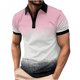 thumbnail image 1 of Camiseta Vestido Botón de Solapa Color Coincidencia Suelto Casual, 96% Viscosa 4% Spandex Camiseta de Punto para Hombres, Oficina, Golf Y Uso Diario, 1 of 6