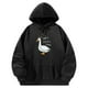 thumbnail image 2 of Sudadera con capucha con cordón Causal Poliéster negro Sudadera cómoda y elegante Tops para M, 2 of 8