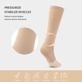 thumbnail image 7 of LYMAYTER S-2XL ‌Women Men Open Toe Compression Socks High Calf Support Sleep Night Travel Relief for Socks, 7 of 7