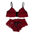 thumbnail image 4 of Women Lingerie Set Female Lace Bra and High-waisted Panty Set 2 Piece Outfits Set, 4 of 4
