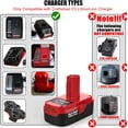 thumbnail image 4 of 2PACK 4000mAh C3 19.2V Lithium Battery Replace for Craftsman 19.2 Volt Battery 130279005 130211004 315.115410, 4 of 7