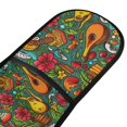 thumbnail image 2 of Dailycode Double Sided Oven Mitt with Loop Heat Resistant Kitchen Long Potholders 7" x 35" Cartoon Flower and Guitar, 2 of 6