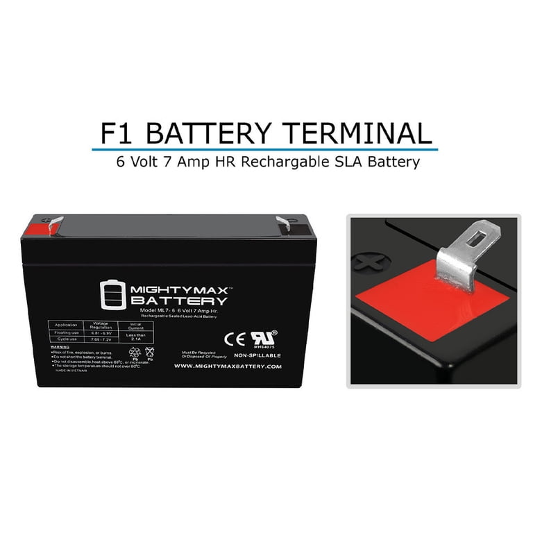 6V 7Ah SLA Battery Replaces Mini Motos Star Car Ride On MM-5188