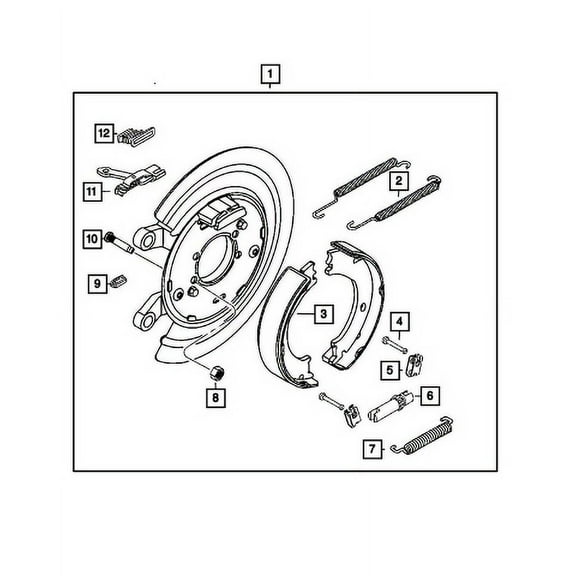 New Genuine Mopar Plate Parking Brake 2013-2022 OE 4779823AC