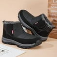 thumbnail image 3 of Ulsto Men's waterproof and warm faux fur-lined ankle boots, anti-slip winter hiking boots, 3 of 10