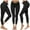 Black, variant on Women's Plush Leggings Sexy Women's Drawstring High Waist Stretch Strethcy Fitness Leggings Yoga Pants Winter Plush Warm High Waist Elastic Slim Pants Plush Waist Warmer