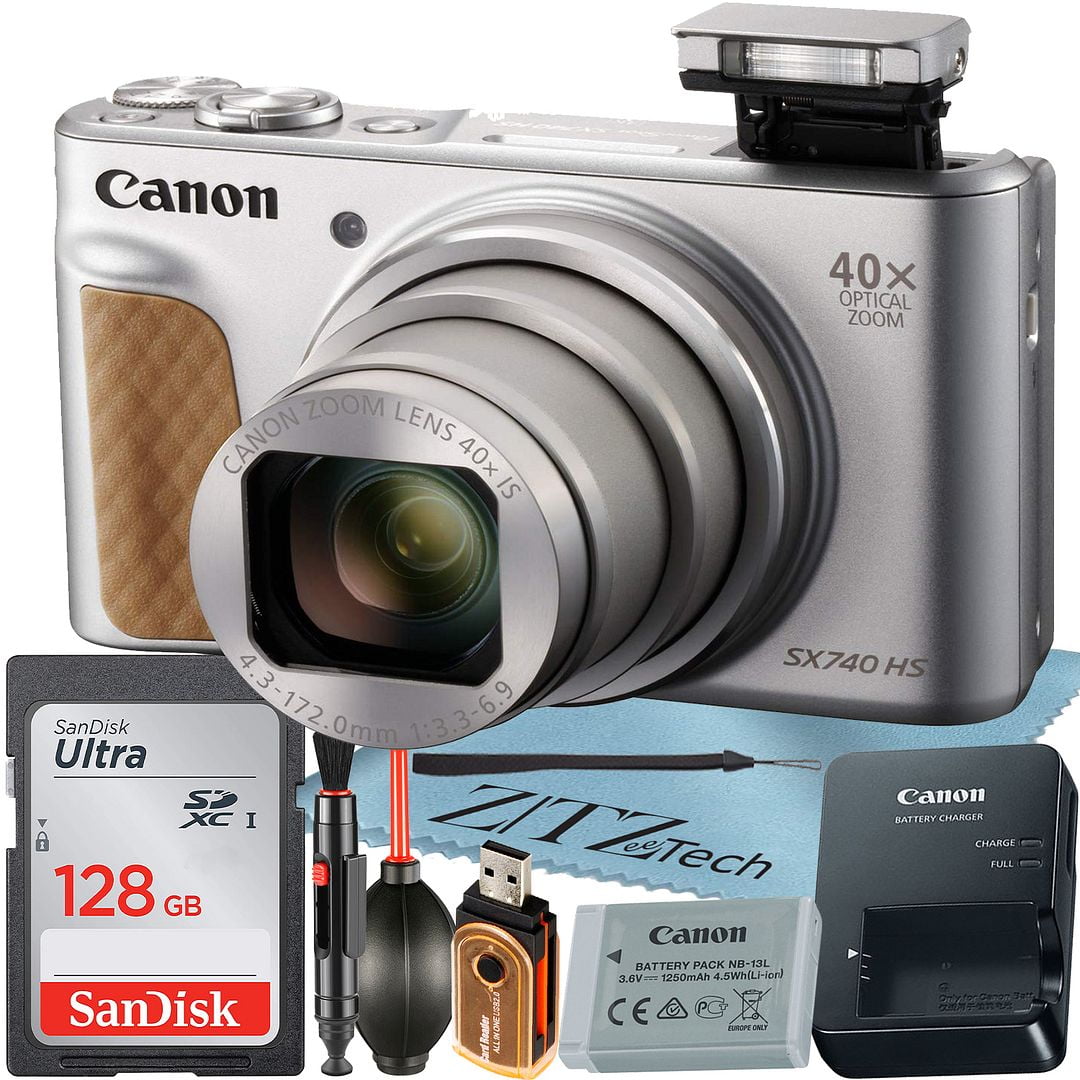 Canon PowerShot SX740 HS Digital Camera (Silver) with 40x Optical