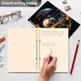 thumbnail image 5 of Elephant Flowers and Moon Butterflies Ring Binder Notebook Journey Note Diary College Ruled Spiral Notebook Study Loose Leaf Paper A5 60 Pages, 5 of 8