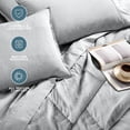 thumbnail image 4 of Bare Home 5-Piece Heathered Bed in a Bag, Twin XL, Heather Pewter, 4 of 10