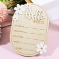 thumbnail image 7 of 1 Wooden Bulletin Board - " World" Wooden Birth Announcement Customizable Baby Name Sign Newborn Keepsake Plaque - Hangs - Household Pendant, 7 of 7