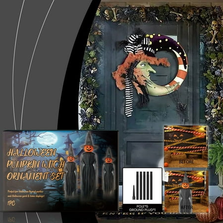 

Special Enchanting Pumpkin Witch Themed Hanging Decor Set Crafting Exclusive Festive Charms