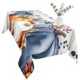 thumbnail image 2 of Fall Orange Blue Table Cloth Waterproof Tablecloths, Thanksgiving Floral Botanical Wooden Tablecloth Dining Table Cover for Kitchen Party Tabletop Outdoor, Rectangle Tablecloth 60x120 Inch, 2 of 9