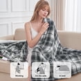 thumbnail image 6 of MEUDYT Electric Heated Blanket for Adult, 50.1"x60.1" Soft Flannel Heating Blanket with 10 Heating Levels & 8 Hours Auto Off，Black Plaid, 6 of 8