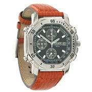 Pulsar Mens Orange Leather Strap Chronograph Watch