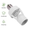 thumbnail image 6 of VONTER E27 Infrared PIR Induction Motion Sensor LED Light Bulb Holder 360° Sensor Detection Lamp Socket Switch AC110-220V, E26/E27 Auto On/Off, Indoor/Outdoor Yard Porch Patio Garage Garden, 1Pack, 6 of 8