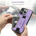 thumbnail image 2 of For iPhone 16 Pro Max Wallet Case, Card Holder Kickstand Phone Case for Women, Premium Leather Purse with Wrist Strap, Ring Holder Cover Credit Card Slot Cover for iPhone 16 Pro Max,Purple, 2 of 11