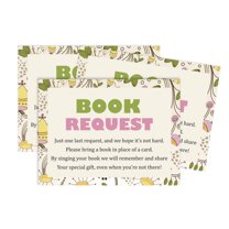 Inkdotpot 30 Books For Baby Shower Request Cards Bring A Book Instead Of A Card Floral Gender Neutral Baby Shower Invitations Inserts Games