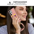 thumbnail image 6 of Wallet Case for Samsung Galaxy S23 Ultra, with Detachable Hand Wrist & Lanyard & Make-up Mirror Stand Feature PU Leather Drop Protection Cards Holder Phone Cover for Samsung Galaxy S23 Ultra,Pink, 6 of 13