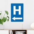 thumbnail image 5 of H Hospital Entrance With Left Arrow Sign Aluminum Metal Tin Sign Wall Decor Vintage Poster Home Bedroom Office Club Bar Wall Decoration Plaque 8x12 Inch, 5 of 6