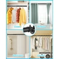 thumbnail image 5 of FIRJOY Upgrate Closet Rods for Hanging Clothes - Heavy Duty, Length Adjustable, Extra Strong (Black, 18.5" - 40"), 5 of 7