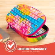 ZIPIT POP Pencil Box | Fidget Silicon Sensory Push It Case | Large Capacity Pencil Case (Colorful)