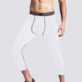 thumbnail image 3 of IYTR Men's Compression Pants Workout Running Gym Training Tights Moisture Wicking Quick Dry Spandex Athletic Fitness Sports White S, 3 of 4