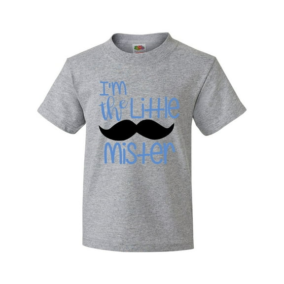 Inktastic I'm the Little Mister with Mustache Youth T-Shirt