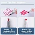 thumbnail image 6 of 48 Colors Dual Tip Acrylic Paint Markers Set, 240ml Large Capacity Washable Paint Pens, Non-Bleed & Layerable Art Markers for Coloring, Campus Supplies for Pupils and Pupils, 6 of 8