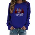 thumbnail image 1 of Sudaderas Navideñas Para Mujer Camiseta Suelta Blusa de Manga Larga Cuello Redondo Tops Casuales Odeerbi ODB191709, 1 of 7