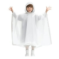 MEZZALL Summer Autumn Boys Girls Rainwear Plain Color Buttoned Thick Poncho Cartoon Raincoats Rain Ponchos Toddler Trenchcoat Stylish / 5-10Years