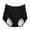 Black, variant on Women Girls Plus Size Cotton Solid Color Menstrual Period Underwear Physiological Leakproof Panties