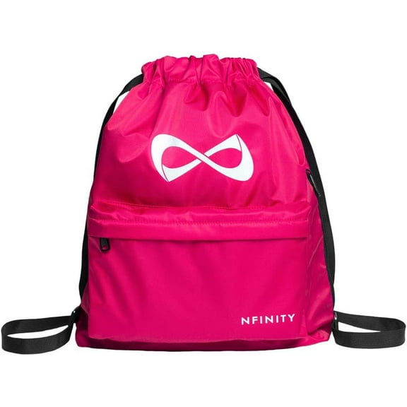 Nfinity Drawstring Backpack – Large Capacity Gym Backpack, Multi-Compartment Cinch Bag with Adjustable Straps & 2 Pockets