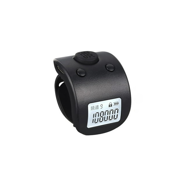 Ounissouiy Contador de mano electrónico, equipo de anillo de conteo Digital recargable, prensa portátil, dispositivo de conteo de viaje, usable Cocina y Comedor Negro