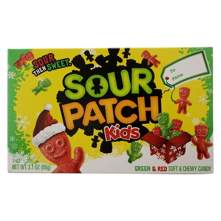 Sour Patch Kids Soft & Chewy Christmas Candy, 3.1 Oz.