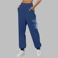 thumbnail image 2 of Women's Lined Sweatpants High Waisted Yoga Pants Wide Leg Joggers Casual Workout Pants With Pockets Comfortable Straight Bottom, 2 of 2