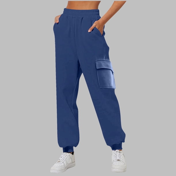 WILLBEST Pantalones Deportivos Casuales para Mujer, Forrados, de Pierna Ancha y Recta, de Cintura Alta y con Bolsillos para Entrenar y Disfrutar Del Tiempo Libre. Chica