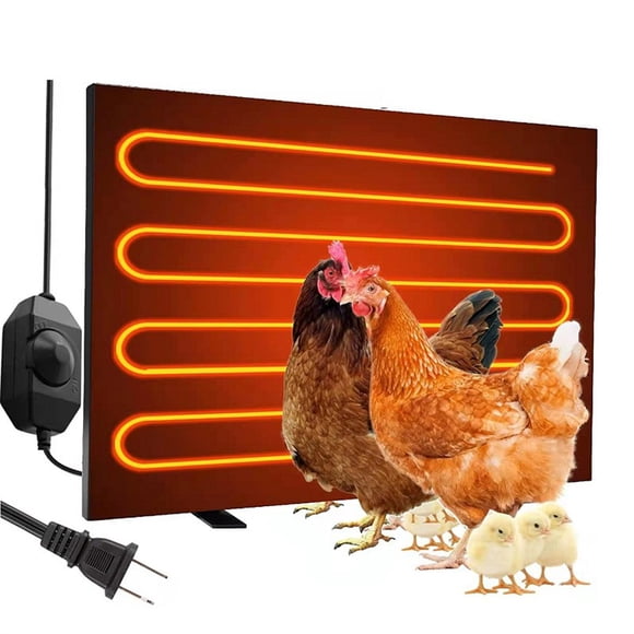 Chicken Coops para 10 Pollos, Estilos de Vida Coop Calentador 120W Eficiente Energético Más Seguro Que las Lámparas de Broder 15.7x11.8In Más Caliente para el Invierno, Calentador de Pollo Coop