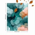 thumbnail image 3 of Abstract Teal Peach Ink Wash Canvas Print, Suitable for Living Room Bedroom Office Dining Room Hallway, 3 of 8