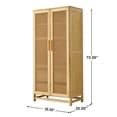 thumbnail image 6 of Solid Wood Wardrobe Rattan Doors, 6 of 6
