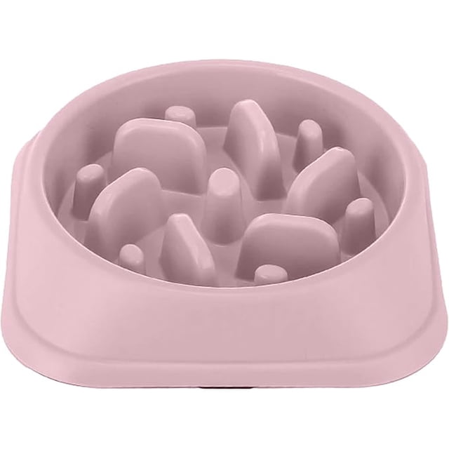 P.U.P. SUPPLY | Plato para Alimentación Lenta - Plato para Perro y Mascotas | Ideal para Todas Las Razas - Platos para Perro | Rosa
