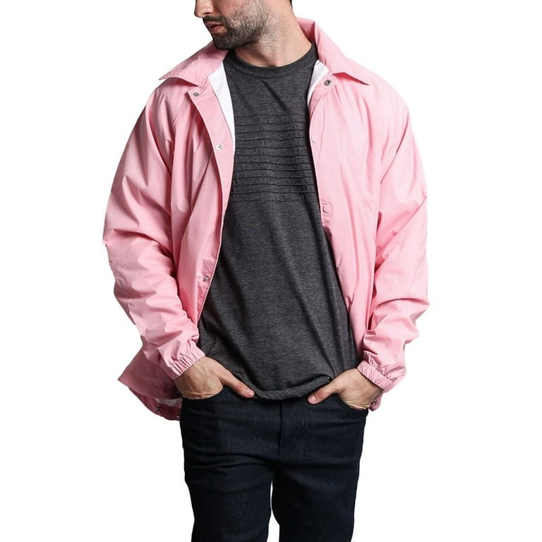 Men's Waterproof Windbreaker Jacket VOS - Pink - 2X-Large