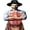 Black Top Pilgrim Man Hat and Apron, variant on PMU Thanksgiving Black Top Pilgrim Man Hat with Silver Buckle and Turkey Apron Set Party Decorations and Costume Accessories (2/Pkg) Pkg/1