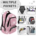 thumbnail image 5 of Aplkyhs Pink Butterfly Kids Backpack Set of 4 with Lunch Box Pencil Case Bottle Sleeve for Girls Boys Large Capacity Lunch Bag for Teens Elementary Middle School, 5 of 7